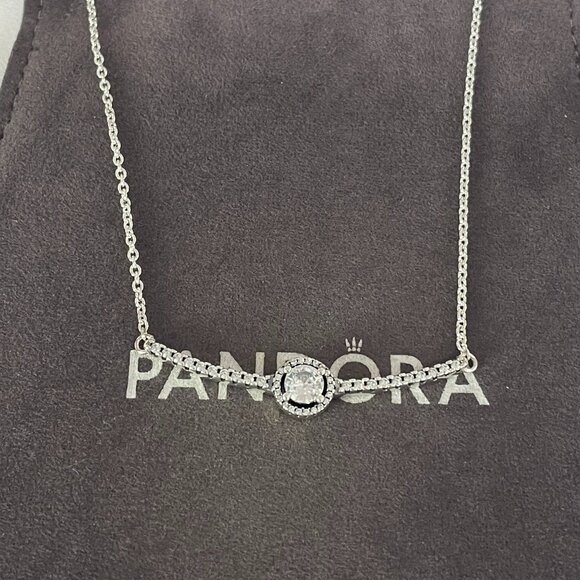 Pandora Round Sparkle Necklace - Picture 1 of 5